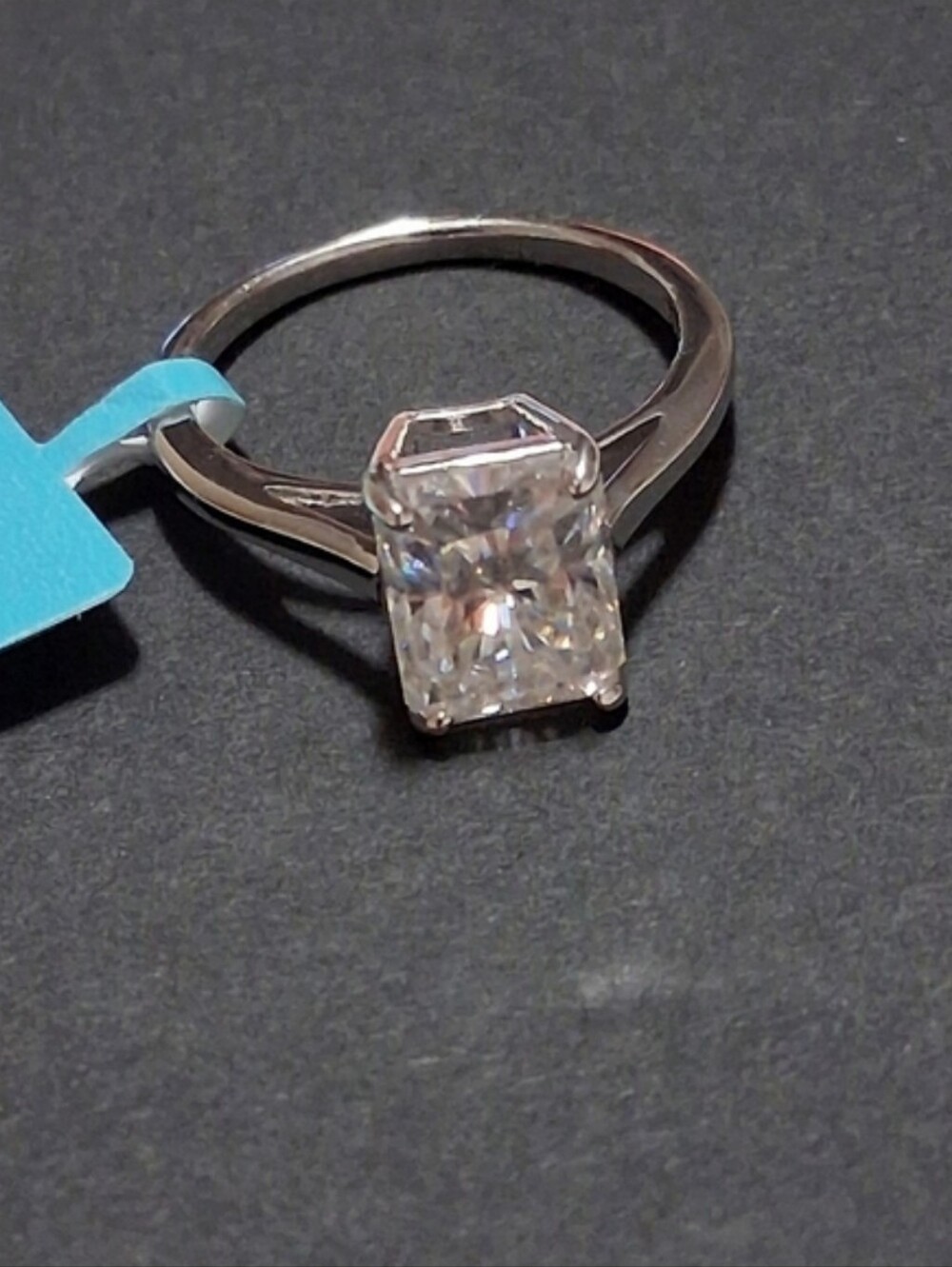3CT Moissanite Engagement Ring Set In 925 SS Size 9